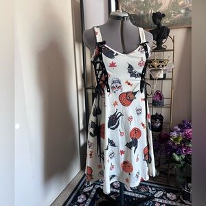 Halloween-Themed White Dress